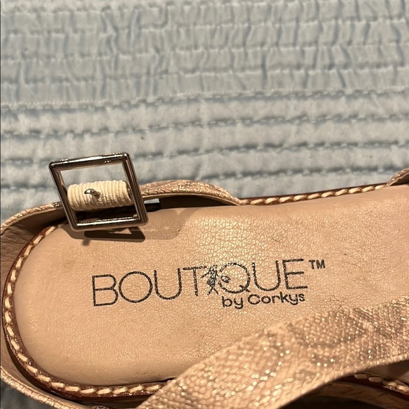 Corkys Tan Sandals with Suede-Like Straps - Picture 8 of 8